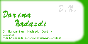 dorina nadasdi business card