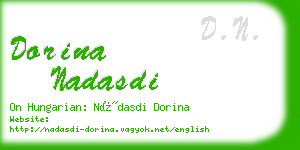 dorina nadasdi business card